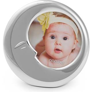 Nambe - Baby Collection - Moon Frame - M?l ved 6,25 """" X 6,25 """" X .5 """" - lavet med s?lvplade og glas - designet af Sean O'Hara