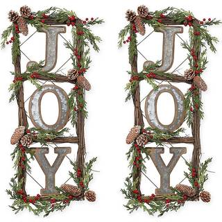 Gerson International 35 """" H Natural Twig Door Crath Home Decor 12inL X 3inW X 31inh Multicolor