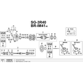 Kuglering Shimano Nexus 3 gear Drevsiden lille