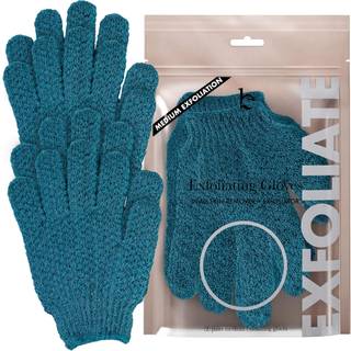 Exfolierende handske (4 pcs 2 par) - Medium eksfolieret handske til d?d hudbad eksfolierende handsker til bruser spa -massage kropskrub - bruseha