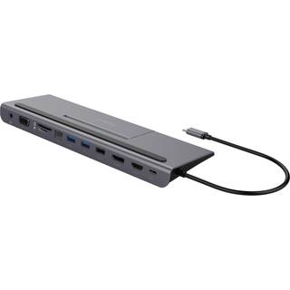 Deltaco USB-C dockingstation med 11 porte, 85W