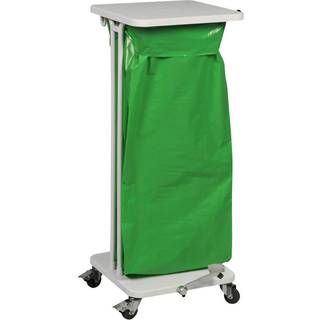Affaldsstativ sækko-boy hvid 120l med pedal og softclose låg