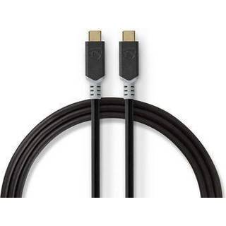 Nedis USB-C 3.2 Gen. 2x2 kabel - Sort Guldplateret - 1 m