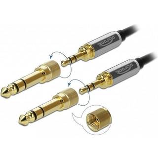 Delock High Quality Minijack 3.5 mm / Jack 6.35 mm kabel - 1 m