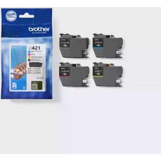 Brother LC 421 - LC421VALDR blækpatroner, 4 stk. sampak 14,6 ml, original