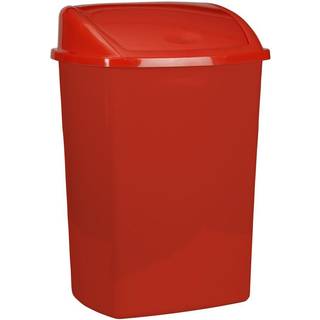 Affaldsspand plast med svinglåg 50 liter 40x68cm rød
