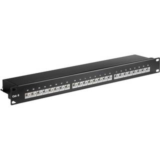 CAT 6 STP skærmet patch panel, 24 port (19 tommer / 48,3 cm. rack) | PRIS-MATCH