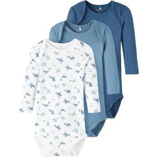 Name It Majolica Blue Body Hvaler (3-pak)