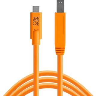 TETHER TOOLS USB-C TO MALE B 4.6M ORANGE