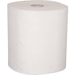Håndklæderulle Care-Ness Excellent, 2-lags, 140m x 20,3cm, Ø19cm med hylse hvid