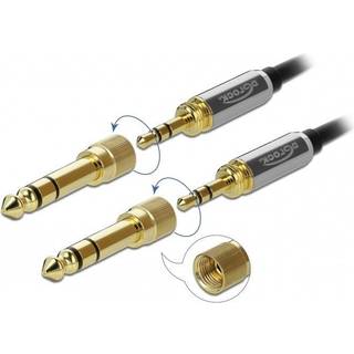 Delock High Quality Minijack 3.5 mm / Jack 6.35 mm kabel - 2 m