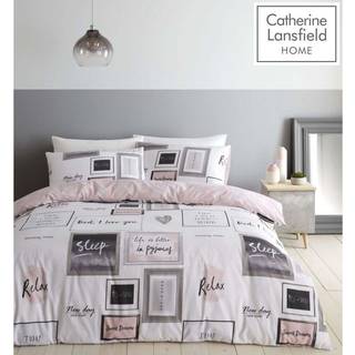 Catherine Lansfield Catherine Lansfield Blush Pink Sleep Dreams Duvet Cover And Pillowcase Set