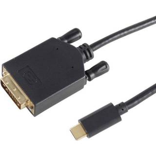 USB-C til DVI adapter kabel - UHD 4K - 1 m - Sort