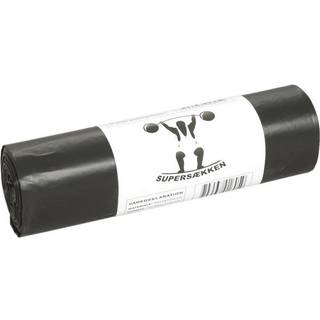 Plastsæk Sækko Sort 50 l 59x85 cm 24 rl 35 my Supersæk10 ps/rl