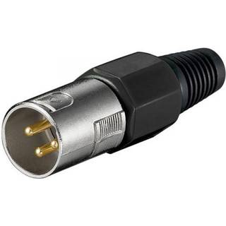 Goobay Mikrofonkontakt, 3 Pin med guldpläterade kontakter och skruvad dragavlastning