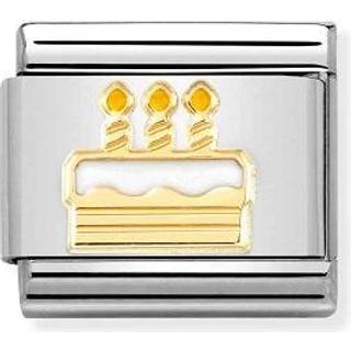 Nomination Gold Birthday Cake Charm