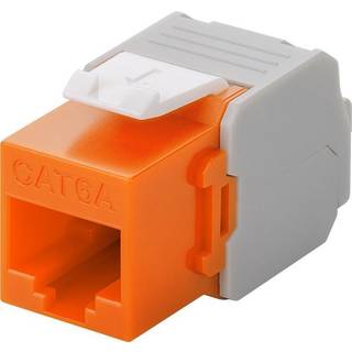 CAT 6a RJ45 Stik, ikke afskærmet, orange-hvid