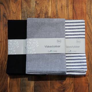 Da&#39;Core Viskestykke 50x70 cm uni cross 3 stk grå