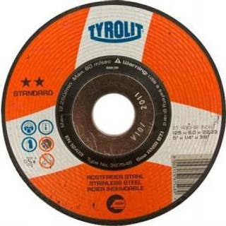 Skrubskive Standard 27X ø125×6 A30R-BFinox