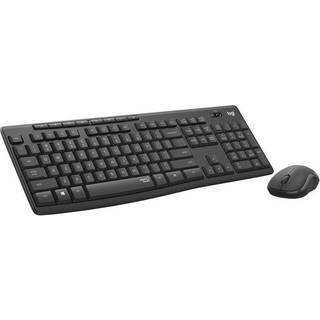 Logitech MK295 Silent - keyboard and mouse set - QWERTZ - Czech - graphite - Tastatur & Mus sæt - Tjekkisk - Sort