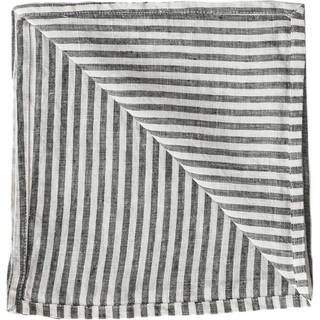 Tell Me More Washed linen stofserviet 45x45 cm Grey/White