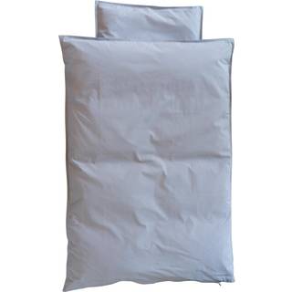 Percale sengetøj baby 70x100 cm lys grå
