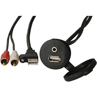 USB- &amp; AUX-udtag Fusion, 2 meter, til skotmontering