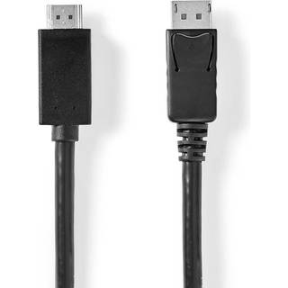 Nedis Displayport kabel | DisplayPort Han | HDMI™ Stik | 4K@60Hz | Nikkelplateret | 2.00 m | Runde | PVC | Sort | Plastikpose