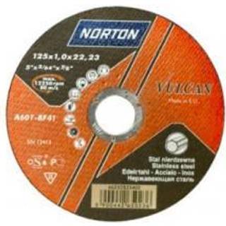 Norton Vulcan Skæreskive 125x1,0x22,2 mm til stål og rustfrit stål