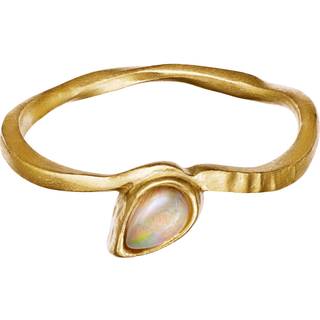 Maanesten - Cille ring i forgyldt sølv m. opal**