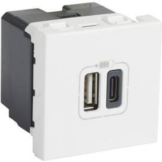 Legrand Mosaic usb lader a+c 3.0a 2m hvi