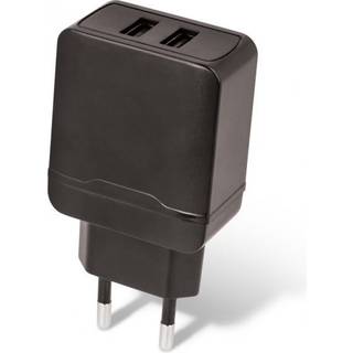 Maxlife USB-hurtigoplader, MXTC-02, 2xUSB, hurtigopladning, sort (2,4 A)