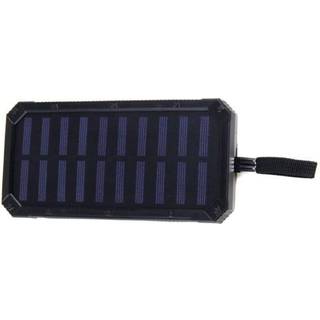 Powerbank 9000mAh med Solcelleopladning - Sort