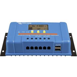 Solcelleregulator Victron BlueSolar PWM - LCD &amp; USB 12/24-30, 12/24 V, 30 A