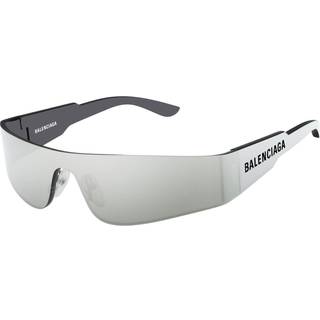 Balenciaga Unisex BB0041S 002 Solbriller Nylon Sølv Sølv Maske Normal