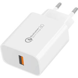 SiGN Hurtigoplader USB-A QC 3.0, 18W, 3A - Hvid