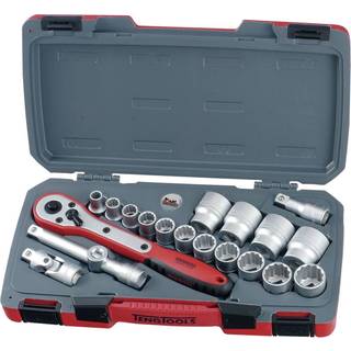Teng Tools Topnøglesæt. Med 1/2\" firkantfatning. T1220AF