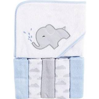 Luvable venner unisex baby hætte håndklæde med fem vaskeklud elefant spray en størrelse