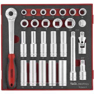 Teng Tools TED1227 topnøglesæt 1/2" 27 dele
