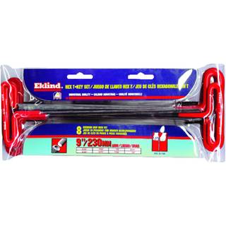 Eklind 53198 Pushion Grip Hex T-Key Allen Wrench-8pc S?t SAE Inch St?rrelser 3/32-1/4 (9in skaft)
