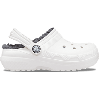 Crocs Classic Forede Hjemmesko, Hvid/Grå, 32-33