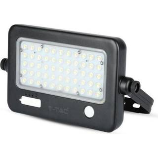 V-Tac 10W LED Solcelle projektør - Sort, inkl. solcelle, sensor, IP65 - Dæmpbar : Ikke dæmpbar, Kulør : Neutral