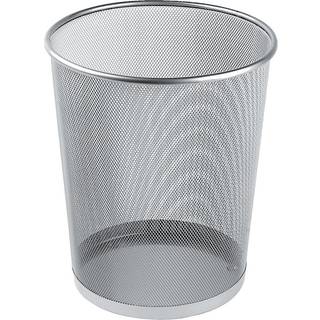Office papirkurv tråd metal 18 liter sølv