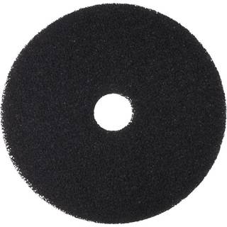 3M Scotch-Brite Gulvrondel 17", Ø432mm, sort polyester/RPET