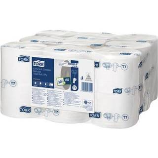 TORK Toiletpapir T7 3-lag 63,3 m 18 rl Hvid MidSize Premium uden hylse (472139)