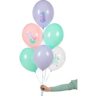 50 stk. Havverden Balloner 30 cm – Krystalklar, Blegrosa &amp; Lyslilla Festdekoration