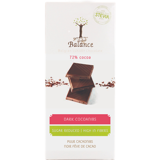 Balance Stevia Chokolade Mørk Kakaonibs - 85 g