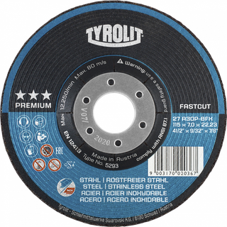 Skrubskive Premium 27E ø125×7 A24Q-BFX