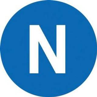 Brady Label Ø20MM polyester n hvid/blå