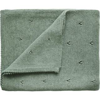 Mushie Knitted Baby Tæppe Sage Melange - 1 stk.